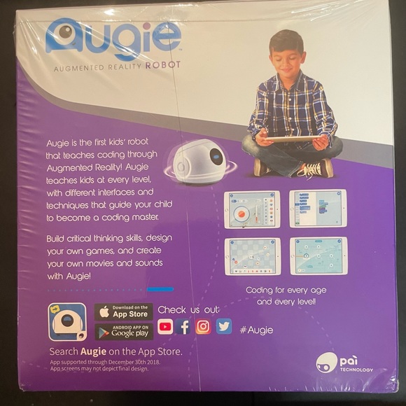NEW IN BOX - Augie Augmented Reality Robot. Runs on Code fueled by fun! - Picture 2 of 6